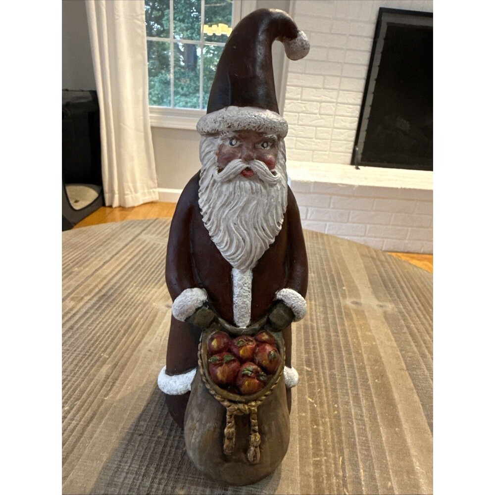 1987 Father Christmas Reproduction Of Vaillancourt Folk Art Santa 10” Vintage
